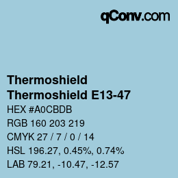 Farbcode: Thermoshield - Thermoshield E13-47 | qconv.com