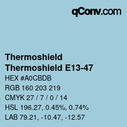 Color code: Thermoshield - Thermoshield E13-47 | qconv.com