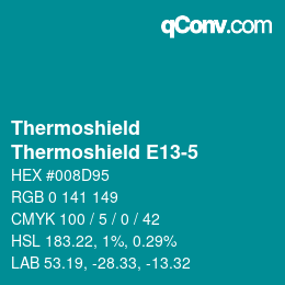 Farbcode: Thermoshield - Thermoshield E13-5 | qconv.com