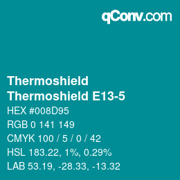 Color code: Thermoshield - Thermoshield E13-5 | qconv.com