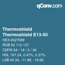 Color code: Thermoshield - Thermoshield E13-50 | qconv.com