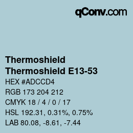 Color code: Thermoshield - Thermoshield E13-53 | qconv.com