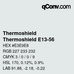 Color code: Thermoshield - Thermoshield E13-56 | qconv.com