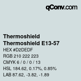 Color code: Thermoshield - Thermoshield E13-57 | qconv.com