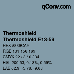 カラーコード: Thermoshield - Thermoshield E13-59 | qconv.com