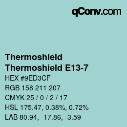 カラーコード: Thermoshield - Thermoshield E13-7 | qconv.com