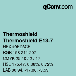 Farbcode: Thermoshield - Thermoshield E13-7 | qconv.com