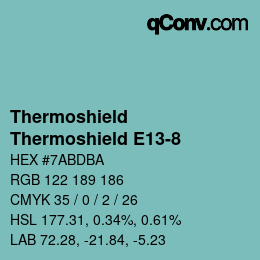 Color code: Thermoshield - Thermoshield E13-8 | qconv.com