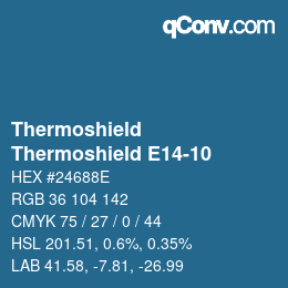 Farbcode: Thermoshield - Thermoshield E14-10 | qconv.com
