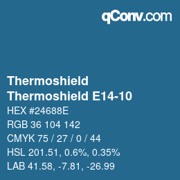 Color code: Thermoshield - Thermoshield E14-10 | qconv.com