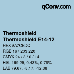 Color code: Thermoshield - Thermoshield E14-12 | qconv.com