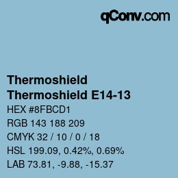 Farbcode: Thermoshield - Thermoshield E14-13 | qconv.com