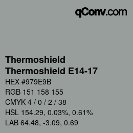 Farbcode: Thermoshield - Thermoshield E14-17 | qconv.com