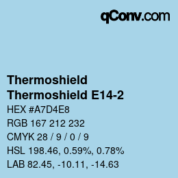 Color code: Thermoshield - Thermoshield E14-2 | qconv.com