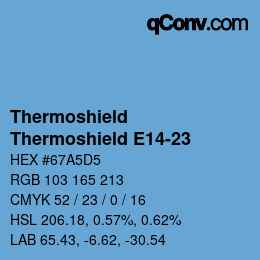 Color code: Thermoshield - Thermoshield E14-23 | qconv.com