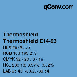 Code couleur: Thermoshield - Thermoshield E14-23 | qconv.com