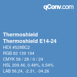 Farbcode: Thermoshield - Thermoshield E14-24 | qconv.com