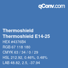 Color code: Thermoshield - Thermoshield E14-25 | qconv.com