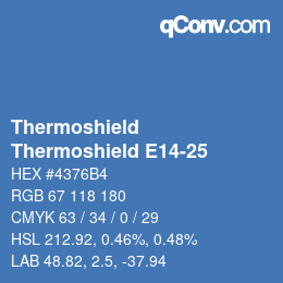 Código de color: Thermoshield - Thermoshield E14-25 | qconv.com