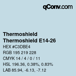 カラーコード: Thermoshield - Thermoshield E14-26 | qconv.com