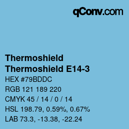 Color code: Thermoshield - Thermoshield E14-3 | qconv.com