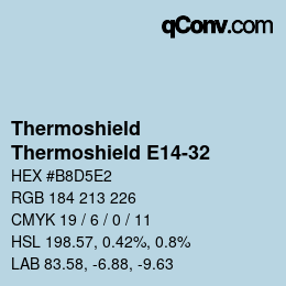 カラーコード: Thermoshield - Thermoshield E14-32 | qconv.com