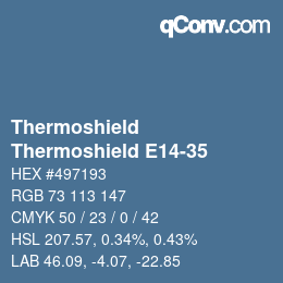 Color code: Thermoshield - Thermoshield E14-35 | qconv.com