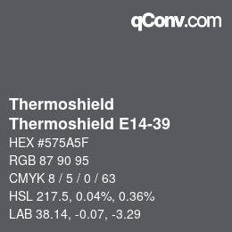 カラーコード: Thermoshield - Thermoshield E14-39 | qconv.com