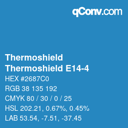 Color code: Thermoshield - Thermoshield E14-4 | qconv.com