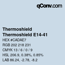 Código de color: Thermoshield - Thermoshield E14-41 | qconv.com