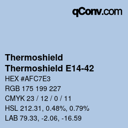 カラーコード: Thermoshield - Thermoshield E14-42 | qconv.com