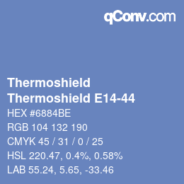 カラーコード: Thermoshield - Thermoshield E14-44 | qconv.com
