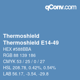 カラーコード: Thermoshield - Thermoshield E14-49 | qconv.com