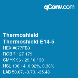 Color code: Thermoshield - Thermoshield E14-5 | qconv.com