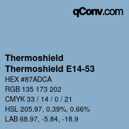 カラーコード: Thermoshield - Thermoshield E14-53 | qconv.com