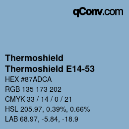 Color code: Thermoshield - Thermoshield E14-53 | qconv.com