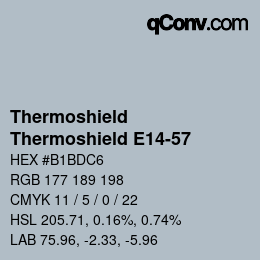 カラーコード: Thermoshield - Thermoshield E14-57 | qconv.com