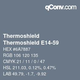 カラーコード: Thermoshield - Thermoshield E14-59 | qconv.com