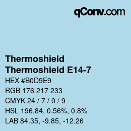 Color code: Thermoshield - Thermoshield E14-7 | qconv.com