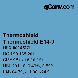 カラーコード: Thermoshield - Thermoshield E14-9 | qconv.com