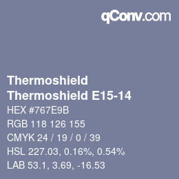 Farbcode: Thermoshield - Thermoshield E15-14 | qconv.com