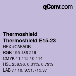 Farbcode: Thermoshield - Thermoshield E15-23 | qconv.com