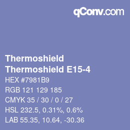 Farbcode: Thermoshield - Thermoshield E15-4 | qconv.com