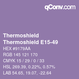 カラーコード: Thermoshield - Thermoshield E15-49 | qconv.com