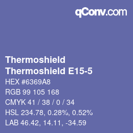 Color code: Thermoshield - Thermoshield E15-5 | qconv.com