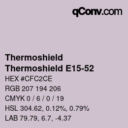 Color code: Thermoshield - Thermoshield E15-52 | qconv.com