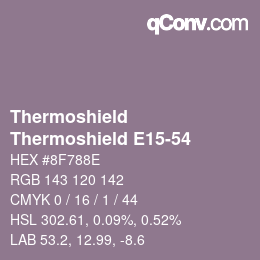 Código de color: Thermoshield - Thermoshield E15-54 | qconv.com