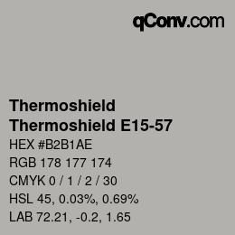 カラーコード: Thermoshield - Thermoshield E15-57 | qconv.com