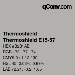 Farbcode: Thermoshield - Thermoshield E15-57 | qconv.com