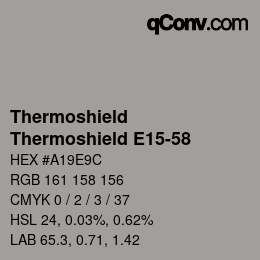 Color code: Thermoshield - Thermoshield E15-58 | qconv.com